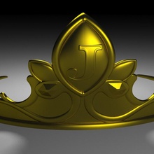 tiara crowned diademe 3d print model - Mito3D