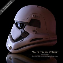 stormtrooper casque 1 échelle accessoires cosplay 3d libre costume jedi modèle étoile guerres étoiles soldat Obliger tempête réveille Empire 3d print model - Mito3D