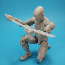 zipguy sword handle - updated toys & games actionfigure samurai 3d print model - Mito3D