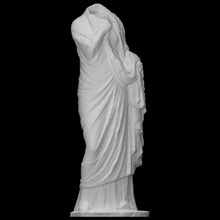 statue woman scan marble teatro museo archeo romano al 3d print model - Mito3D