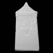 funerary stele polla scan figure stone woman relief bride 3d print model - Mito3D