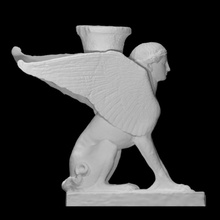 sphinx table support scan sculpture marble table-support 3d print model - Mito3D