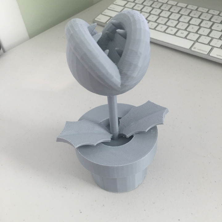 piranha plante ventilateur art mario fleur super Mario Bros 3D print model - Mito3D