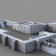 3d baskılı alamo fort 3d print model - Mito3D