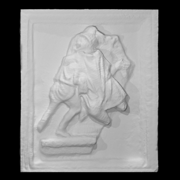 sarcophage Éros figures analyse buste tablette 3D print model - Mito3D