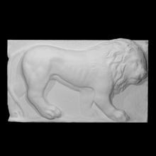 relief lion scan animal figure stone 3d print model - Mito3D