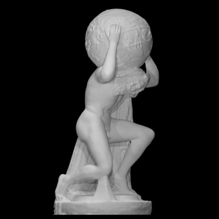 Farnese Atlas Varredura figura homem celestial esfera astronômico 3D print model - Mito3D