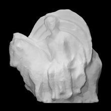 fragment relief rape europa scan classical cow greece mythology rome sculpture stone zeus bull marble abduction crete 3d print model - Mito3D