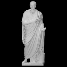 heykel Marcus Nonius Balbus giyme toga taramak politikacı mermer Herculaneum marcus nonius balbus 3d print model - Mito3D