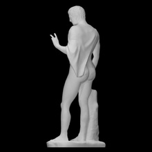 herido guerrero escanear griego romano escultura mármol Copiar Nápoles full figure 3d print model - Mito3D