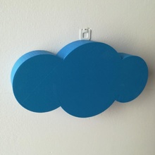 decoraci nube pared cloud wall room 3d print model - Mito3D