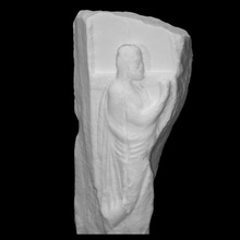 slab votive relief scan athens 3d print model - Mito3D