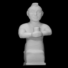 kneeling torch bearer scan china figure man 3d print model - Mito3D
