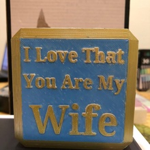 iltyamw love sign anniversary valentine wife 3d print model - Mito3D