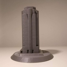 nakatomi plaza morir difícil arquitectura edificio California ciudad famoso película apuntalar Estados Unidos Angeles punto referencia rascacielos minimundo Willis 3d print model - Mito3D