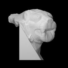 esculpido leão cabeça Varredura escultura pedra carchemish lion's gate 3d print model - Mito3D