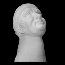 ritratto uomo scansione fallimento testa gesso Cattedrale console ceco coro 3d print model - Mito3D