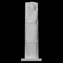 relief woman scan figure standing 3d print model - Mito3D