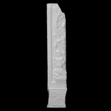 fragment slab triton plant spiral scan roman sculpture frieze architectural verona 3d print model - Mito3D