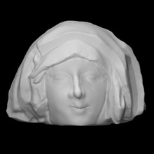 cabeza sibila escanear cara mujer arenisca profetisa 3d print model - Mito3D