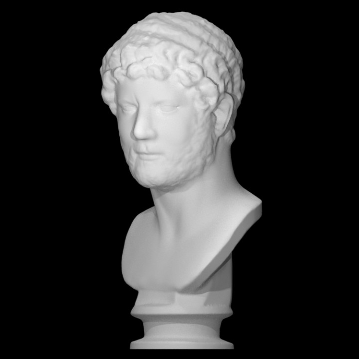 Hadrian Scan römisch Marmor Kaiser Italien Adrian 3D print model - Mito3D