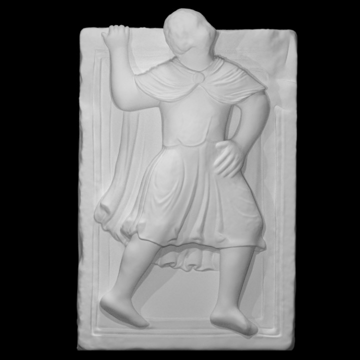 masculino figura Varredura alívio estela verona 3D print model - Mito3D