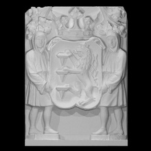 coat arms - kutn hora scan figure republic czech kutna miners coiners 3d print model - Mito3D