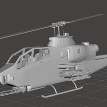 apache helicopter war military 3d print model - Mito3D