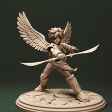kid icarus fan art nintendo detailed figure character sculpt winged supersmashbros posed 3d print model - Mito3D