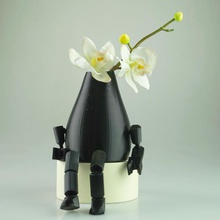 print place articulated vase & garden robot vase moving articulated movingparts printinplace