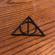 deathly hallows symbol small harrypotter fastprint jelwery imagery 3d print model - Mito3D