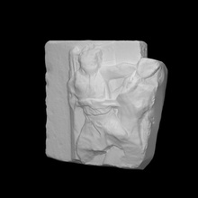 fragment sarcophagus scan stone museo maffeiano lapidario 3d print model - Mito3D