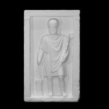 funerary stele scan museo maffeiano lapidario artemas mileto 3d print model - Mito3D