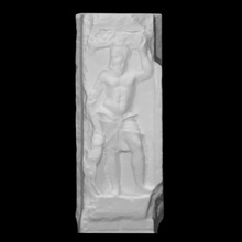 funerary stone scan fruit stag satyr teatro museo archeo romano al 3d print model - Mito3D
