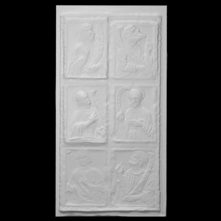 sculpted stone slab scan portrait sculptures museo di castelvecchio 3D print model - Mito3D