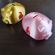 chinese year piggy bank & garden pig money happy chinesenewyear newyear piggybank saving 3d print model - Mito3D