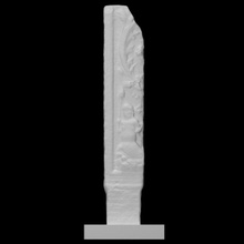 Fragment Platte Triton Pflanze Spiral Scan römisch Teatro Museo Archeo al Friese 3d print model - Mito3D