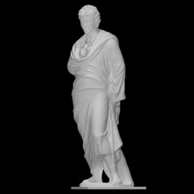 statue draped male called pinali orator scan white marble teatro museo verona archeo romano al 3d print model - Mito3D