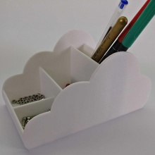 cloud desk organizer & garden deskoffice 3d print model - Mito3D