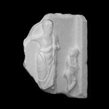 funerary stele relief scan museo maffeiano lapidario 3d print model - Mito3D