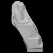 figurative funerary stele scan museo maffeiano lapidario 3d print model - Mito3D