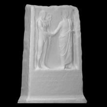 funerary stele asklepiades scan god stone hermes museo maffeiano lapidario amphipolis 3d print model - Mito3D