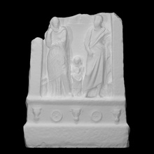 funerario stele scansione uomo donna museo maffeiano lapidario 3d print model - Mito3D