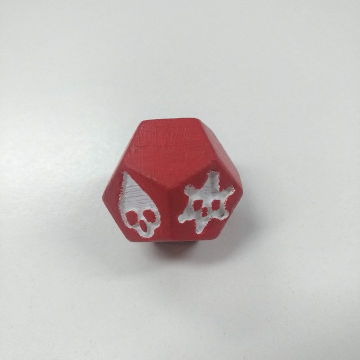 friso muerto invierno zombi dodecaedro rol colina baja juego dados dodecahedro 3D print model - Mito3D