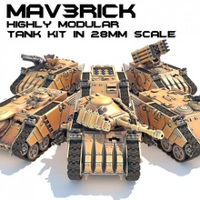 mav3rick modular sci fi tanque equipo 28mm escala mesa batalla juego modelo vehículo guerra martillo miniatura articulado 3d print model - Mito3D