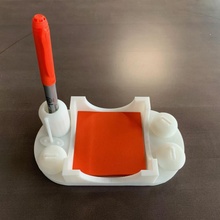 curling post-it pen holder & garden 3d print model - Mito3D