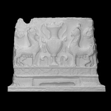 etrusco cinerario urna scansione grifone anfora funerario araldico 3d print model - Mito3D