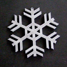 snowflake & garden ornament snow decor flake 3d print model - Mito3D