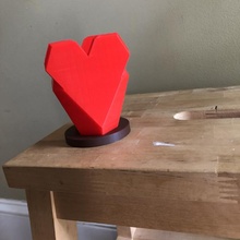 coração plantador cacto decoração suculento 3d print model - Mito3D