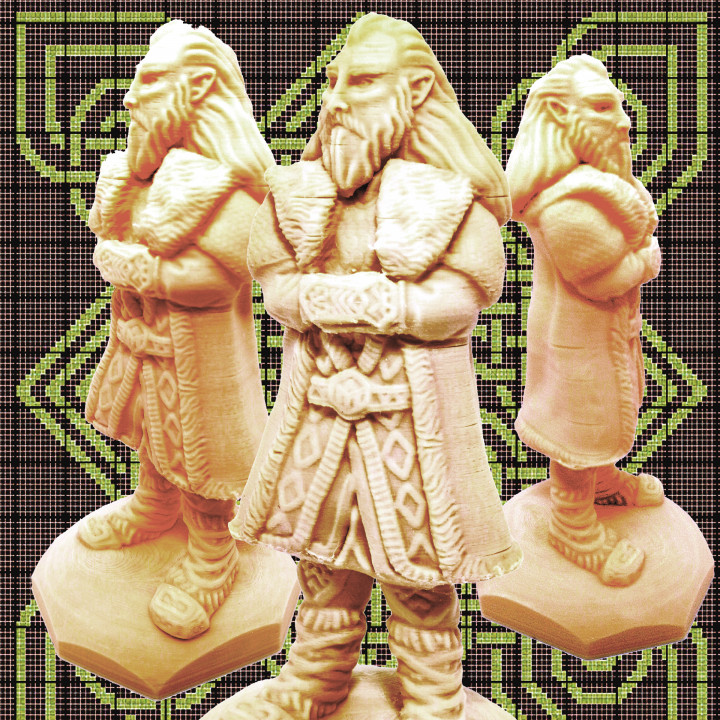 king dwarf tabletop fantasy miniature paint sculpting sculptris sculptor miniaturepainting caractere 3D print model - Mito3D